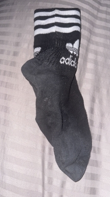 This is my cum socks and it currently has 10 loads in it. It needs to get 30 loads before master gives me my next activity