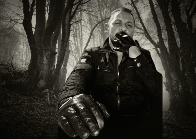 Imagine being in these woods… on your knees… sniffing and worshipping my leather gloves…